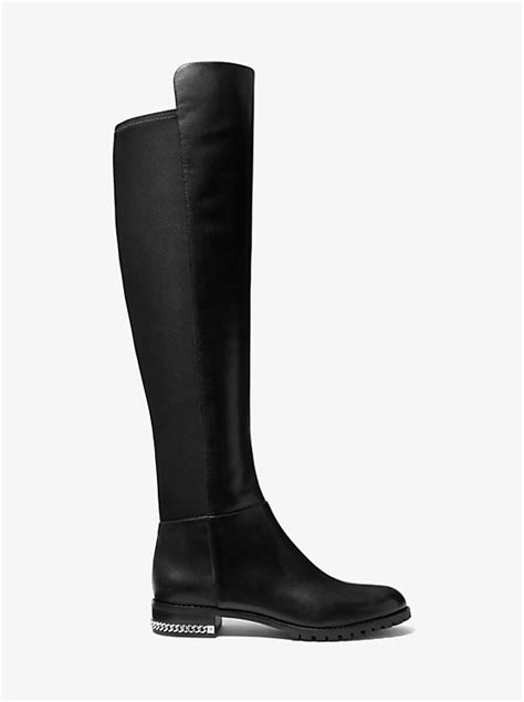 sabrina boots michael kors|Sabrina Stretch Leather Boot .